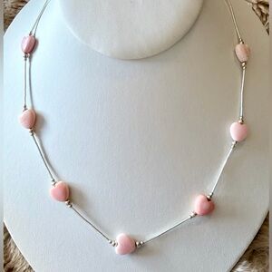 🩷 925 Sterling Silver & Pink Conch Necklace, 18”, Perfect for Valentine’s Day! 🩷